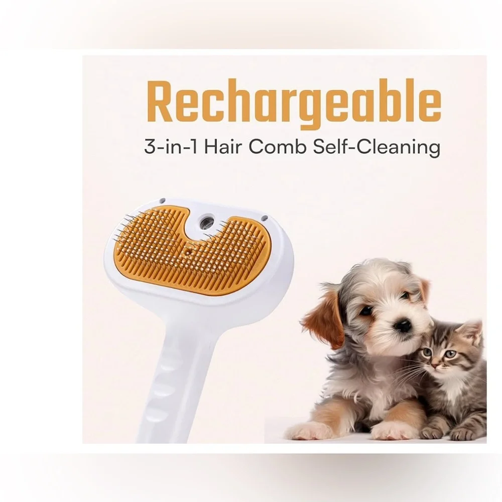 ENUKYCOM Electric rechargeable comb/Brush grooming spray add water New..